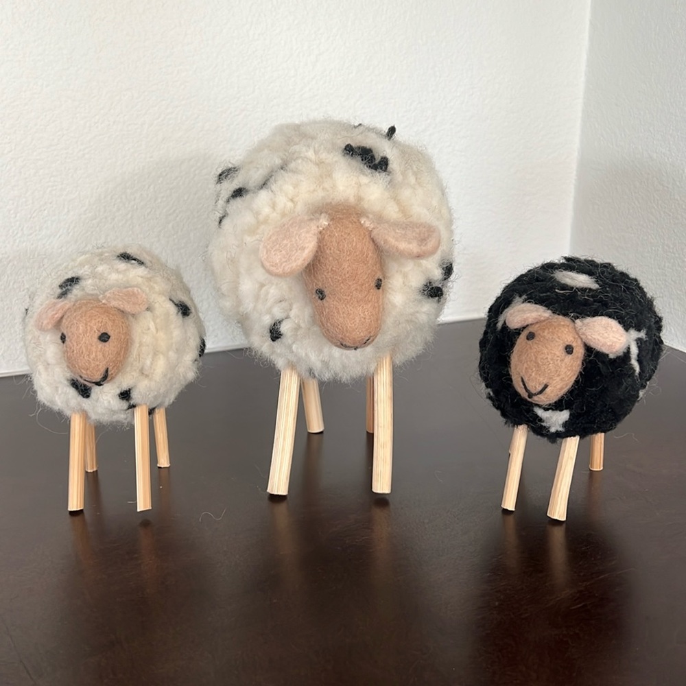 West Elm decorative sheep